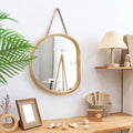 Oval Wood Wall & Vanity Mirror