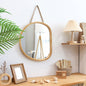 Oval Wood Wall & Vanity Mirror