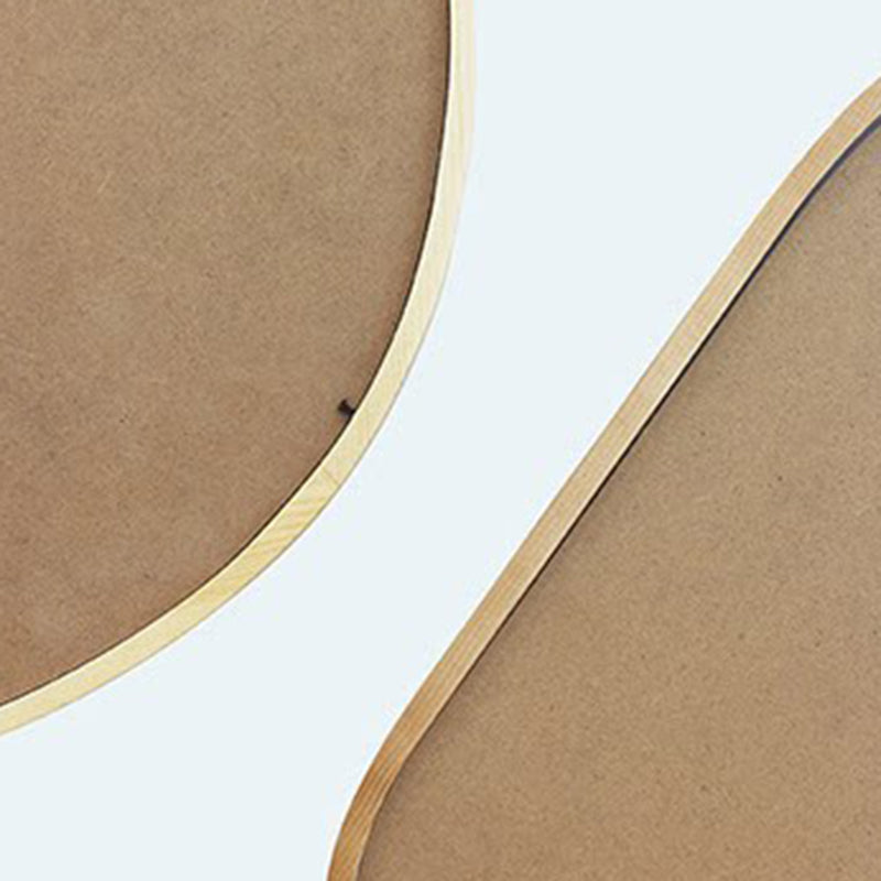 Oval Wood Wall & Vanity Mirror