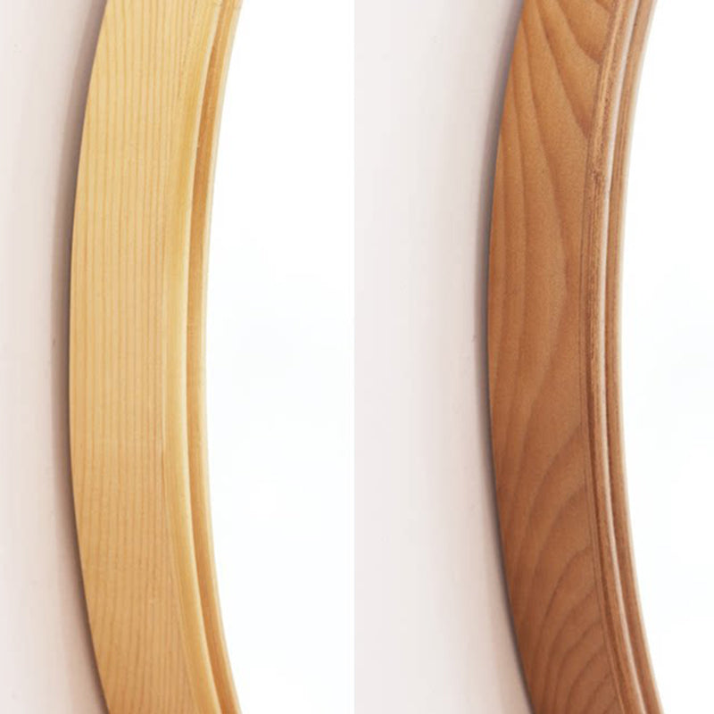 Oval Wood Wall & Vanity Mirror