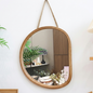 Oval Wood Wall & Vanity Mirror