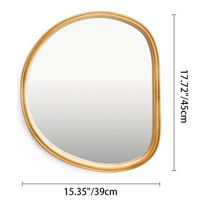 Oval Wood Wall & Vanity Mirror