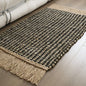 Boho Chunky Jute Rug, Reversible Fringe