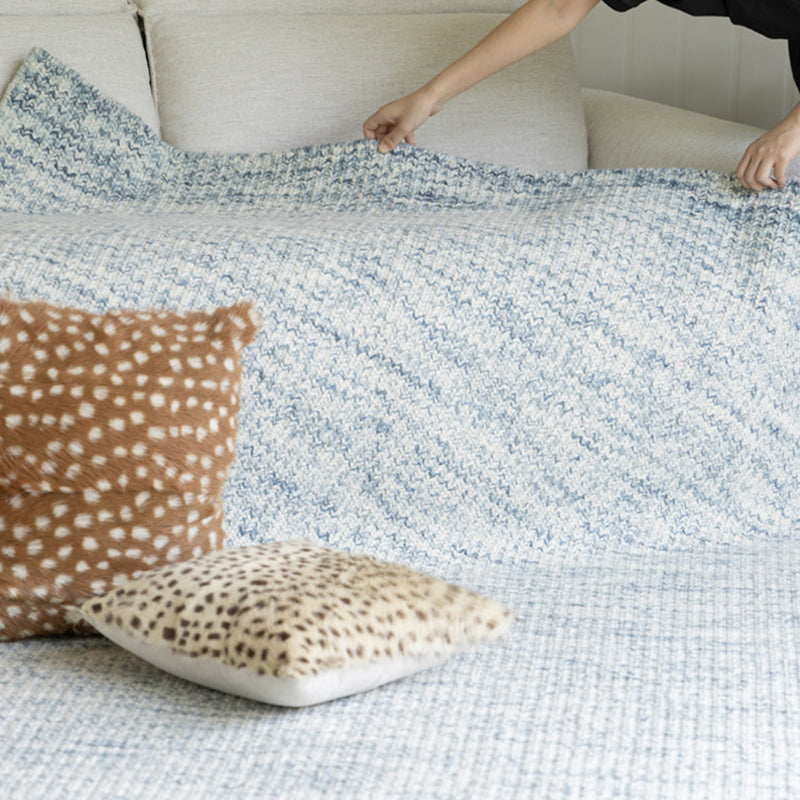 Nordic Handwoven Wool Blend Area Rug