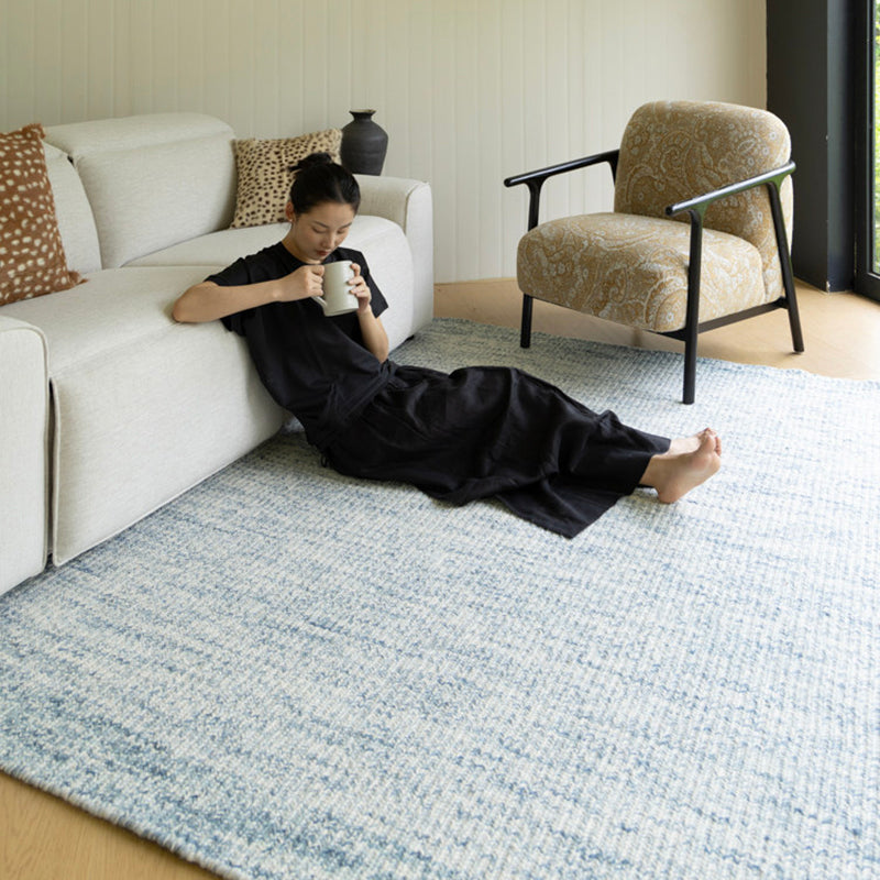 Nordic Handwoven Wool Blend Area Rug