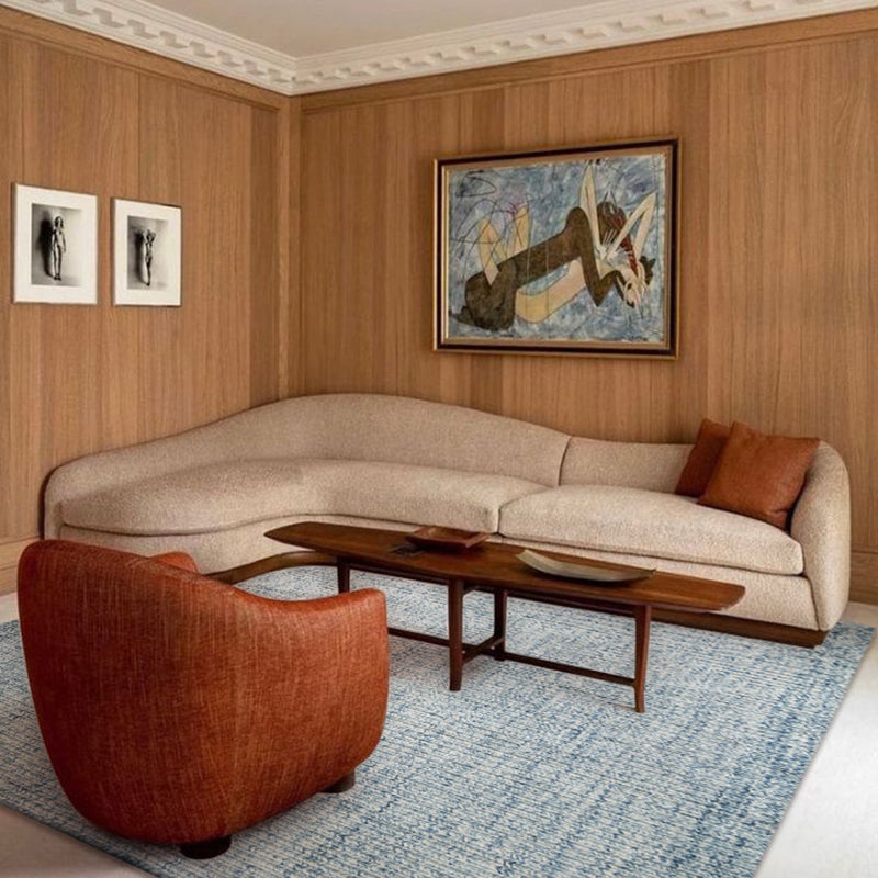 Nordic Handwoven Wool Blend Area Rug