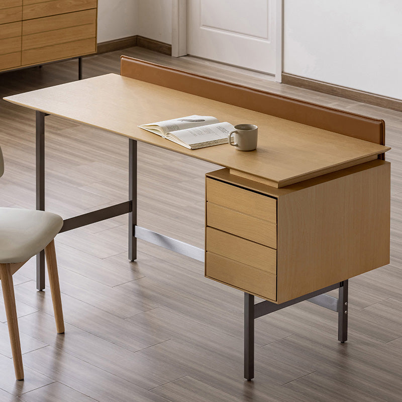 White Oak 2-Drawer Desk