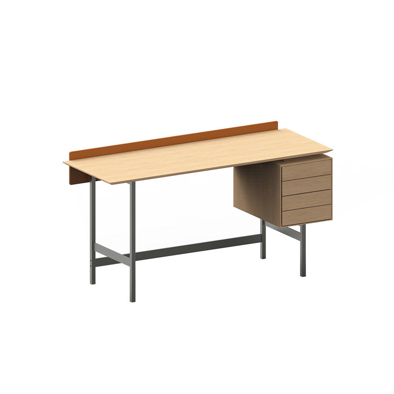 White Oak 2-Drawer Desk