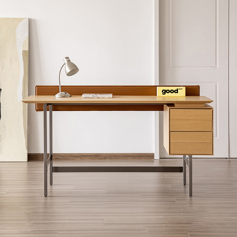 White Oak 2-Drawer Desk