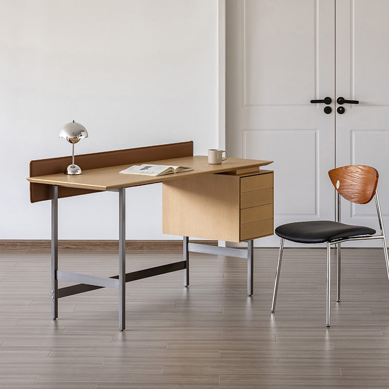 White Oak 2-Drawer Desk