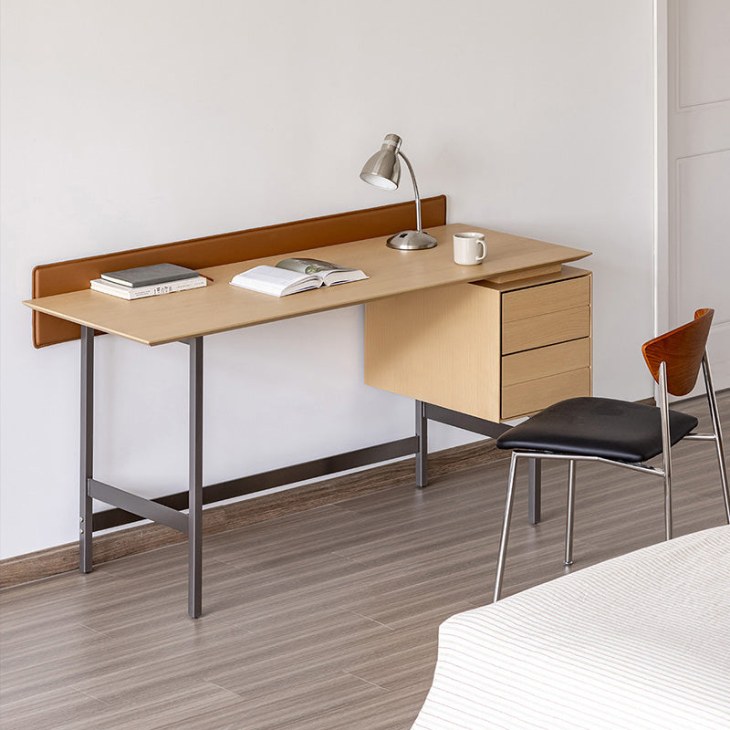 White Oak 2-Drawer Desk