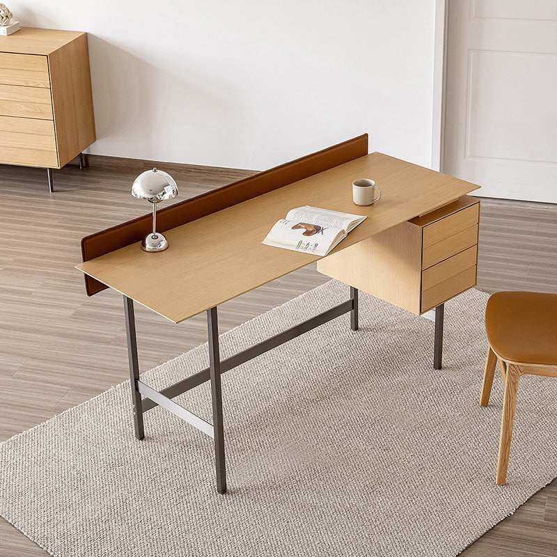 White Oak 2-Drawer Desk