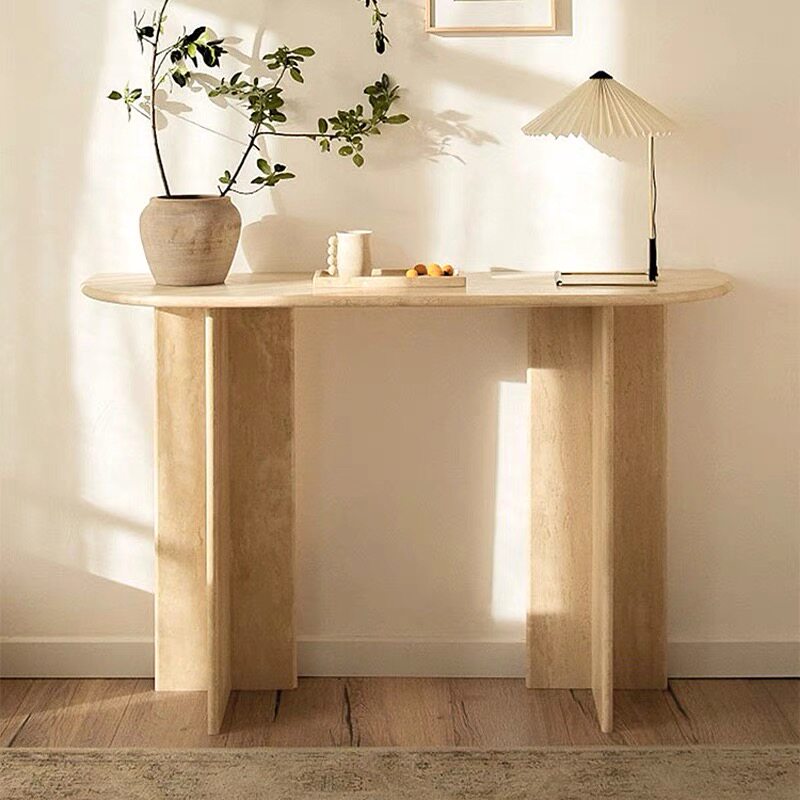 Travertine Console Table
