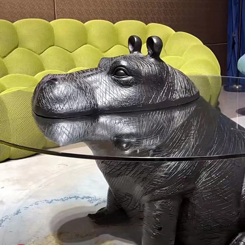 Hippo Sculptural Glass Coffee Table