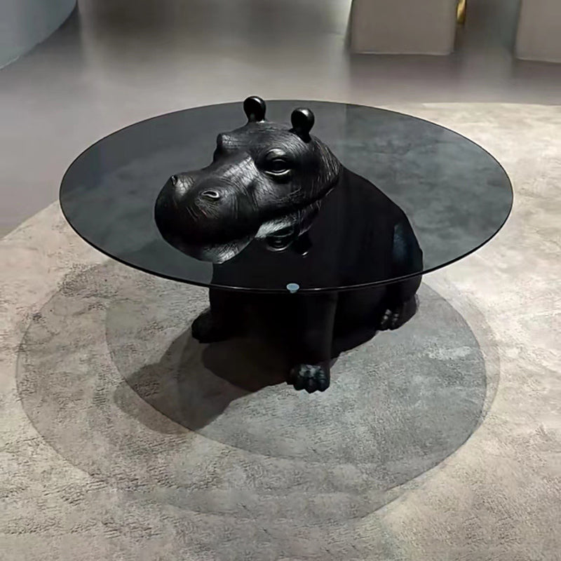 Hippo Sculptural Glass Coffee Table
