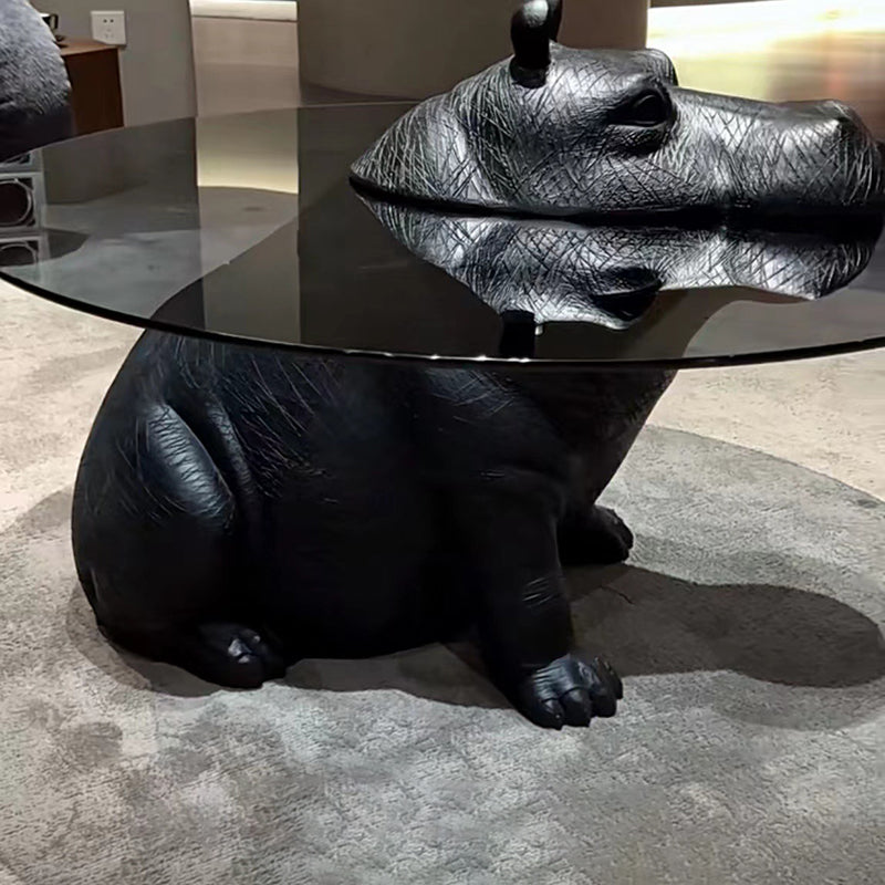 Hippo Sculptural Glass Coffee Table
