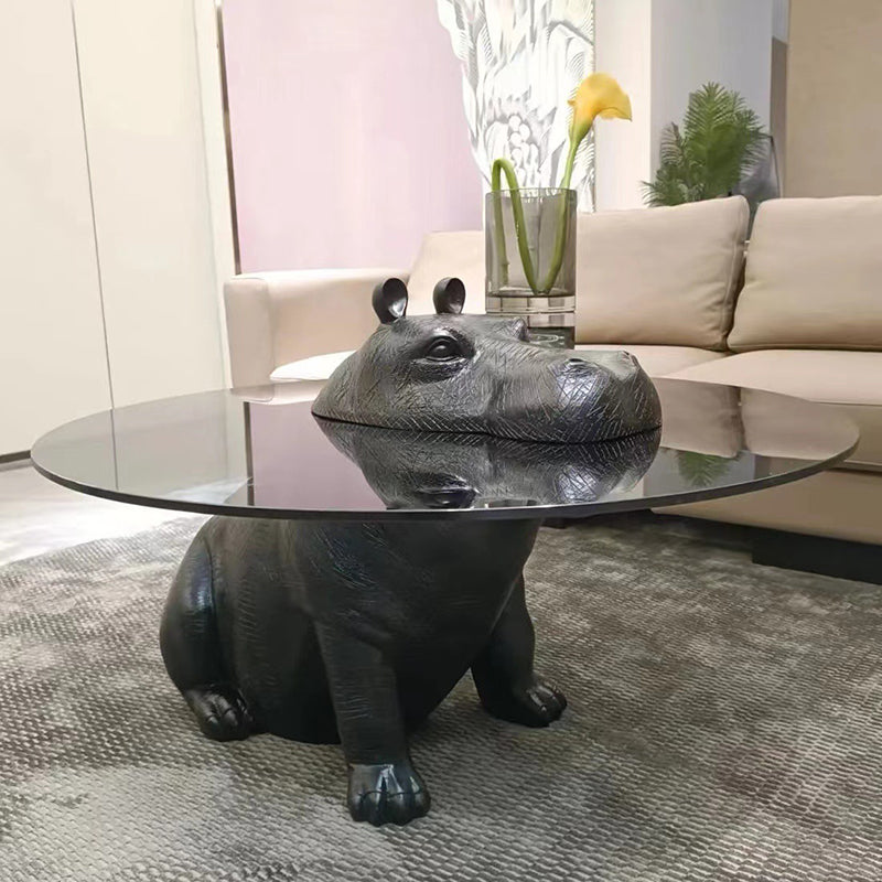 Hippo Sculptural Glass Coffee Table
