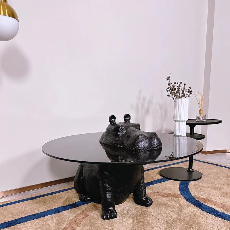 Hippo Sculptural Glass Coffee Table