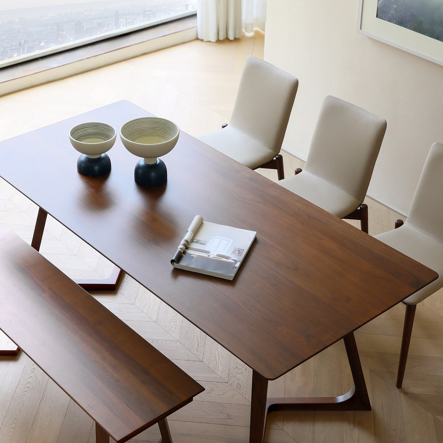 Nordic Walnut Dining Table