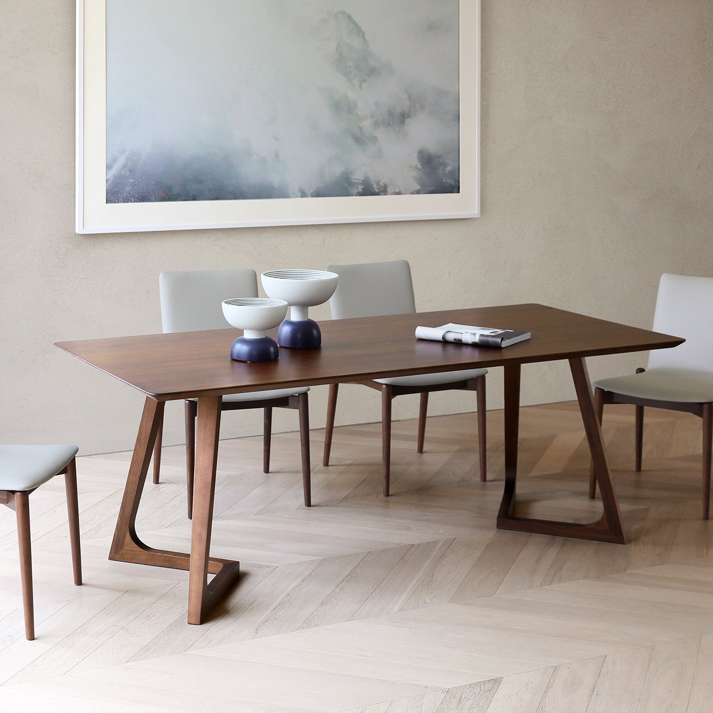 Nordic Walnut Dining Table