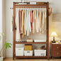 Modern Wood Coat Rack Hall Tree 3-Tier