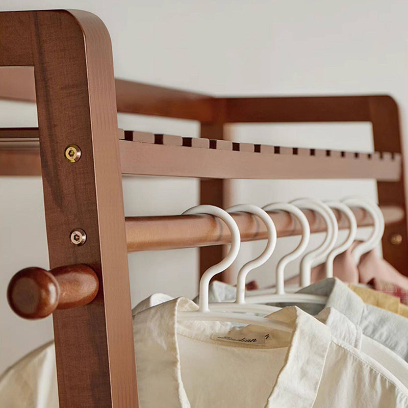 Modern Wood Coat Rack Hall Tree 3-Tier
