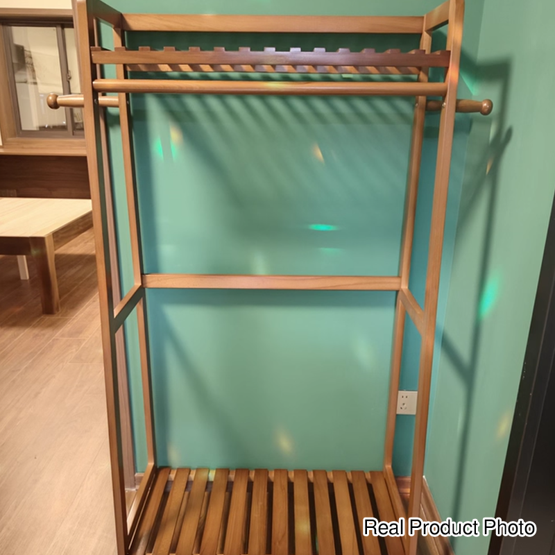 Modern Wood Coat Rack Hall Tree 3-Tier
