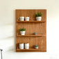 Cherry Wood Wall-Mounted Storage Shelf 3-Tier
