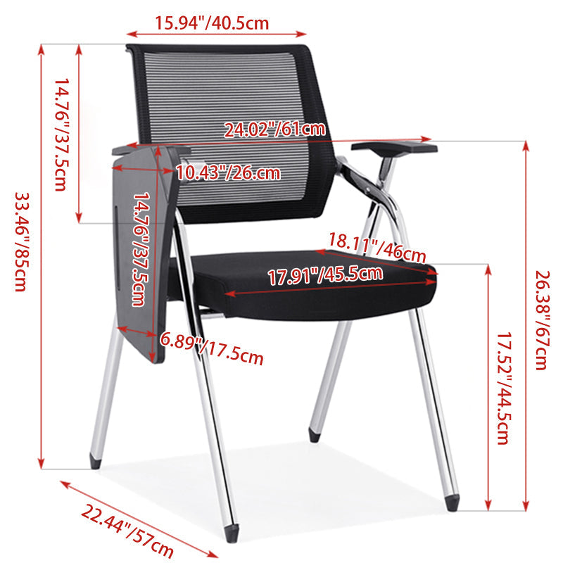 Mesh Office Chair with Writing Tablet