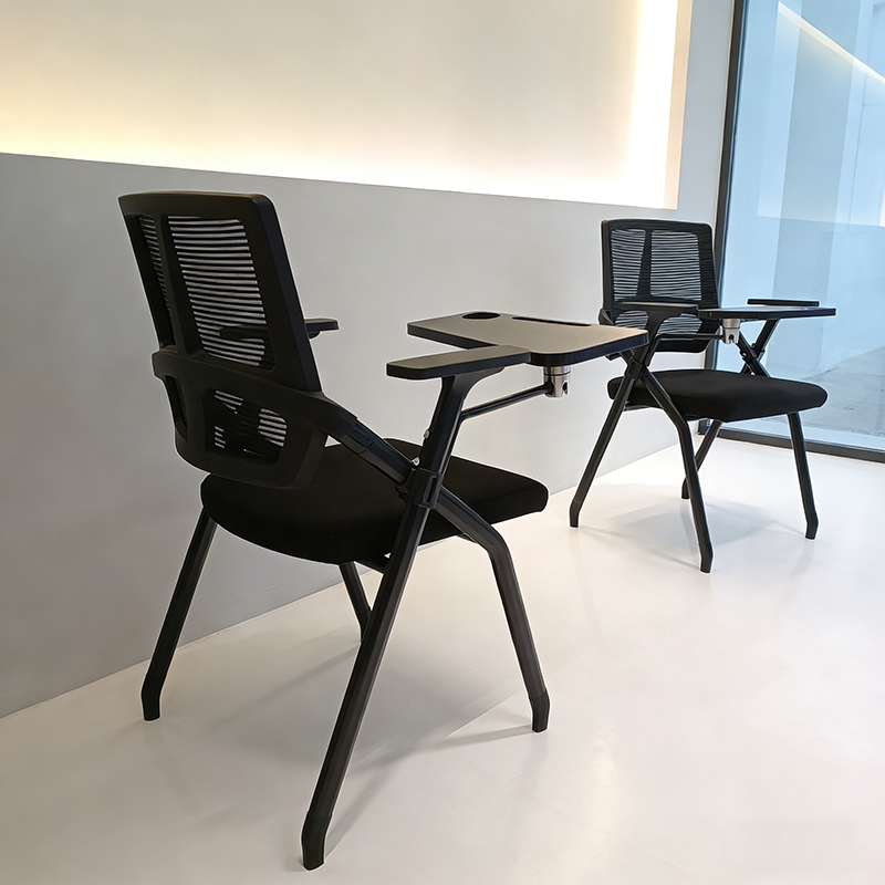 Folding Nesting Training Chair, 180° Tablet Arm