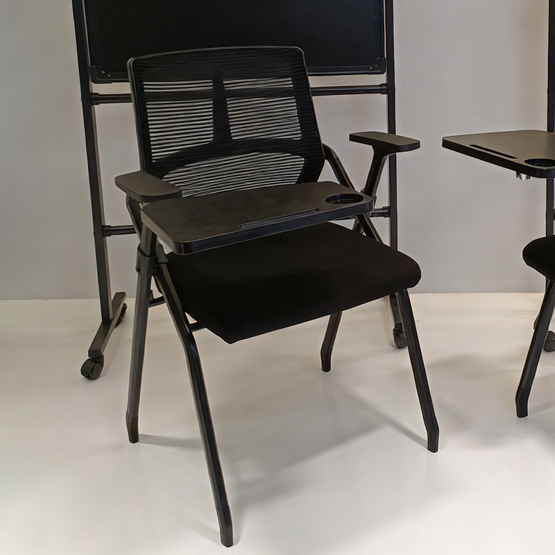 Folding Nesting Training Chair, 180° Tablet Arm