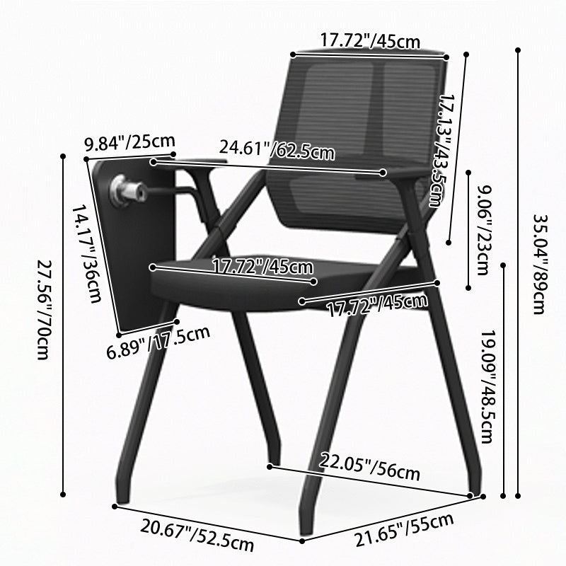 Folding Nesting Training Chair, 180° Tablet Arm