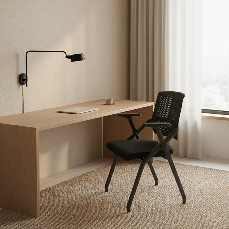 Foldable Ergonomic Training Desk Chair