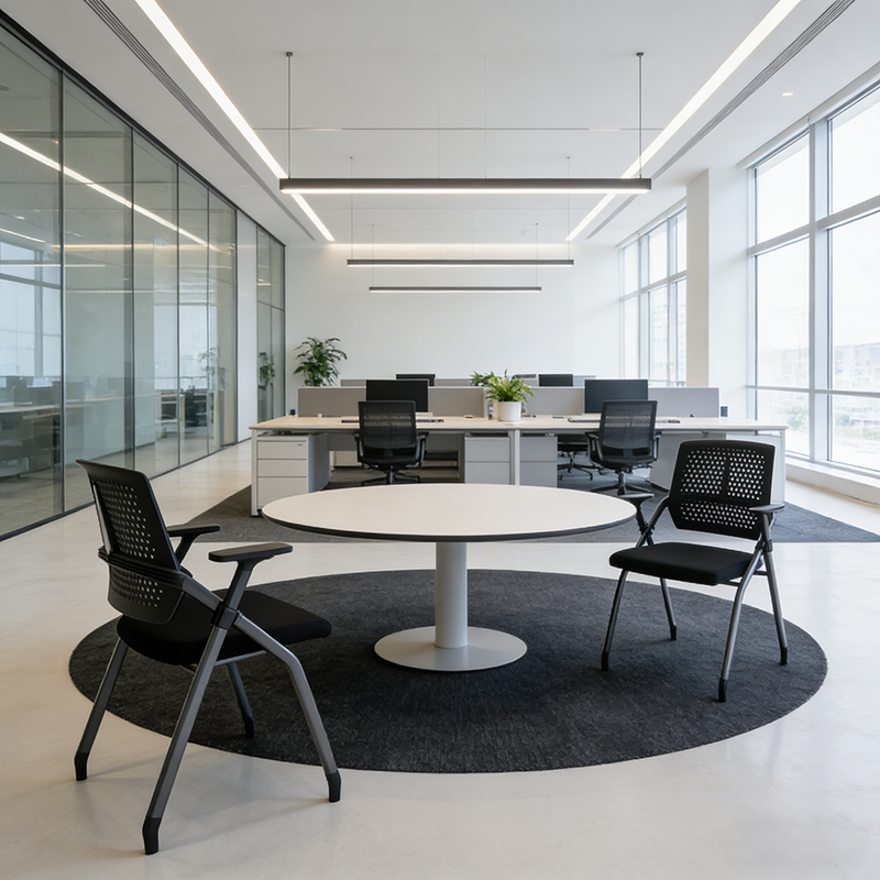 Foldable Ergonomic Training Desk Chair