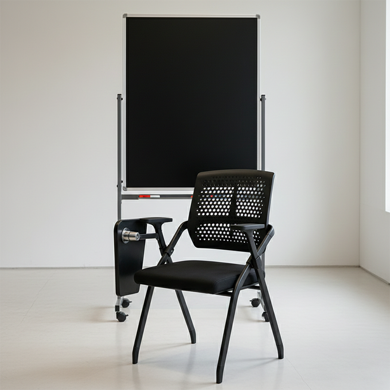 Folding Training Chair with 180° Writing Tablet