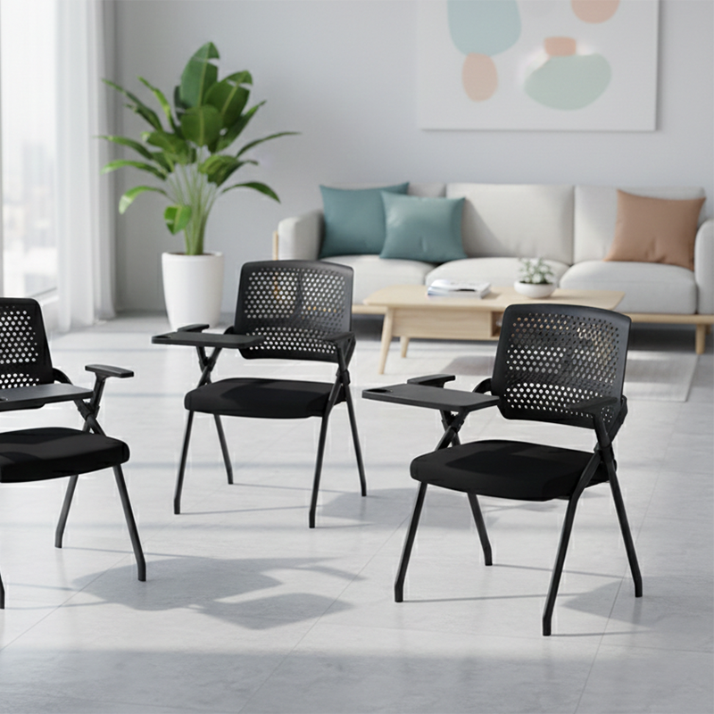 Folding Training Chair with 180° Writing Tablet