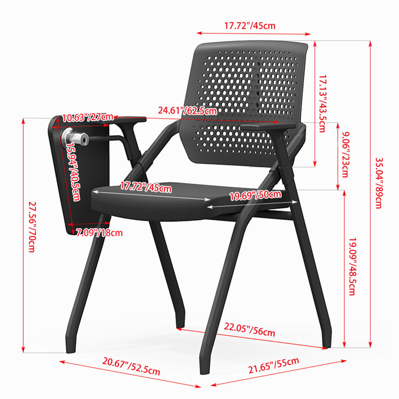 Folding Training Chair with 180° Writing Tablet