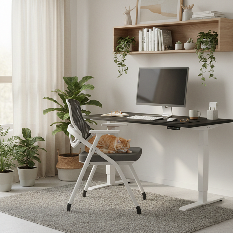 Folding Stackable Mesh Office Chair