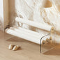 Velvet Backrest Shoe Bench
