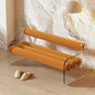 Velvet Backrest Shoe Bench
