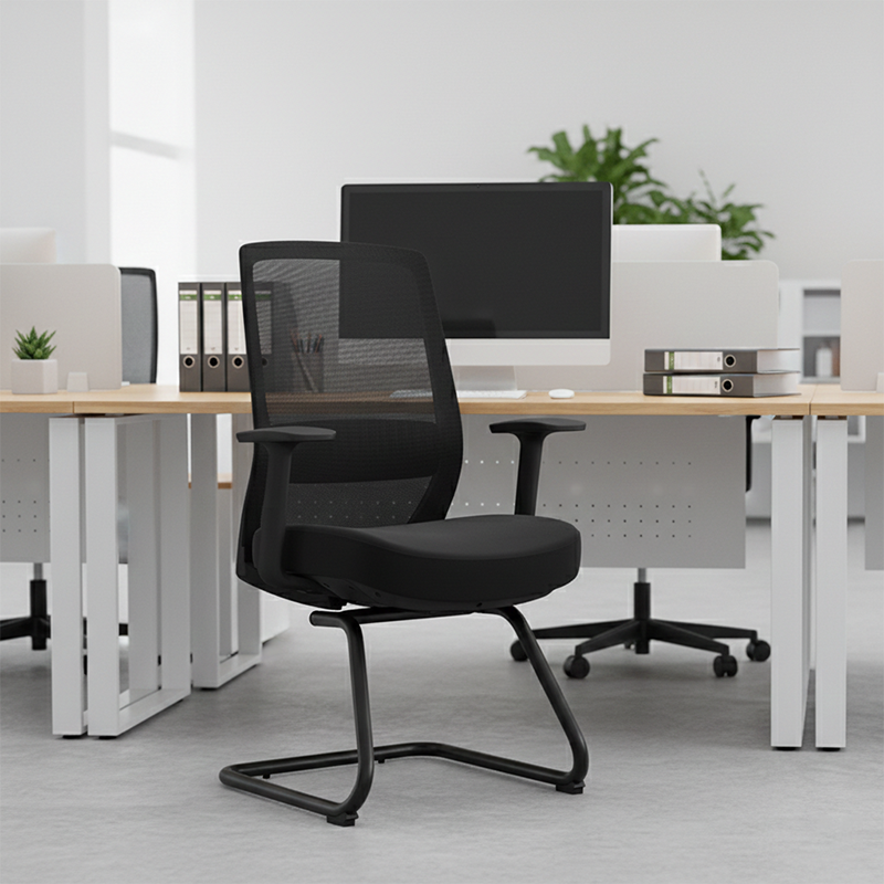 Black Mesh Reception Conference Chair