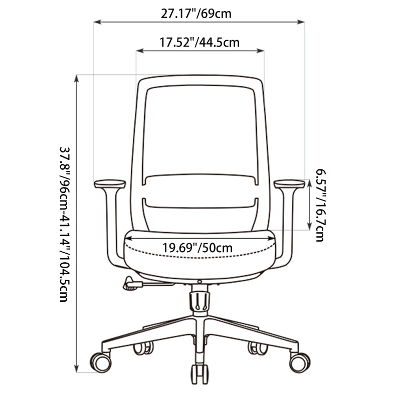 Gray Mid-Back Mesh Office Chair