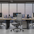 Gray Mid-Back Mesh Office Chair