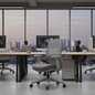 Gray Mid-Back Mesh Office Chair