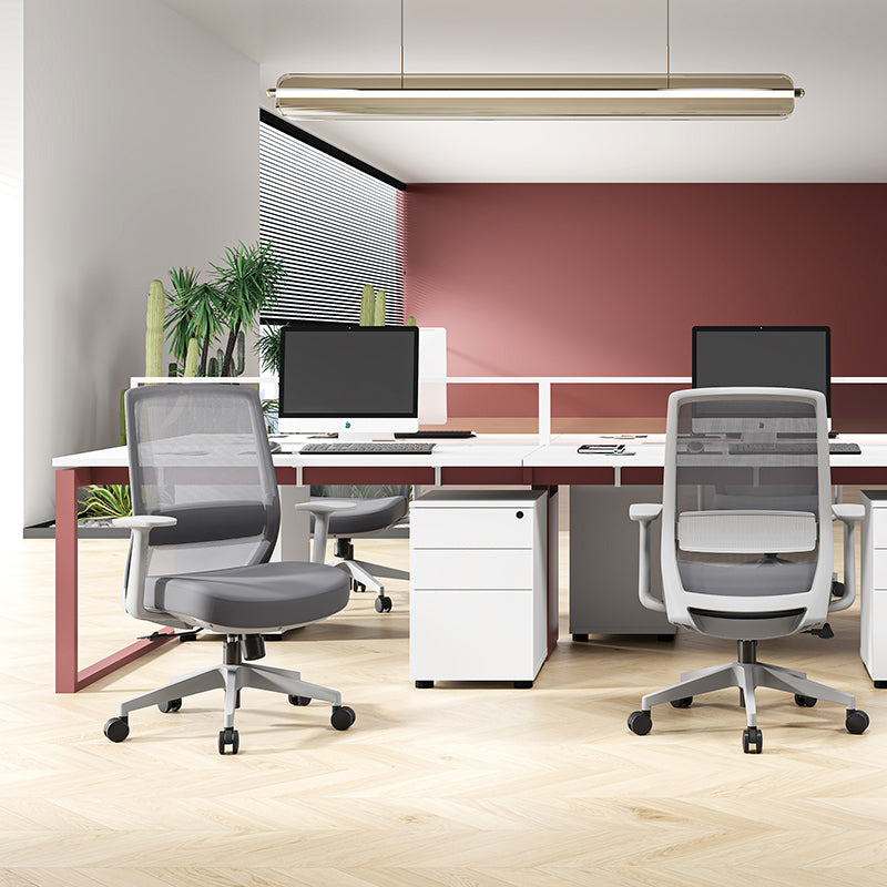Gray Mid-Back Mesh Office Chair