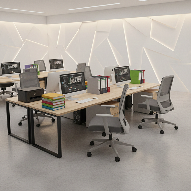 Gray Mid-Back Mesh Office Chair