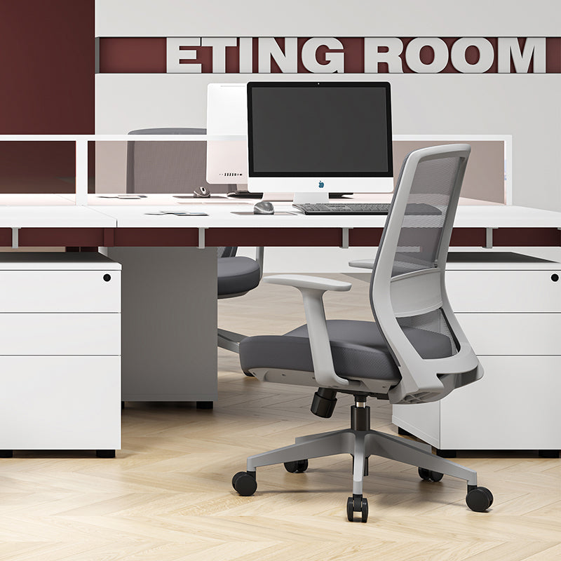 Gray Mid-Back Mesh Office Chair
