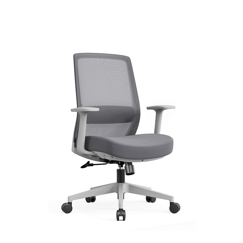 Gray Mid-Back Mesh Office Chair