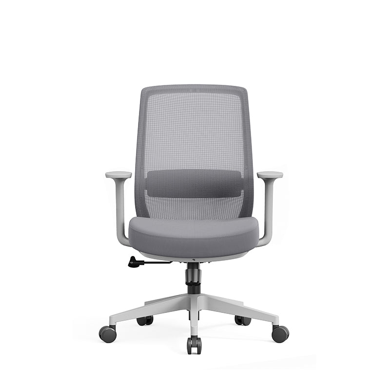 Gray Mid-Back Mesh Office Chair