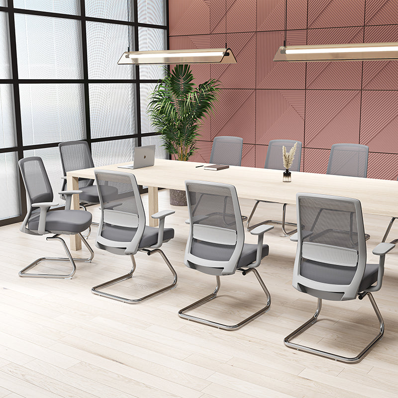 Gray Mesh Reception Visitor Chair